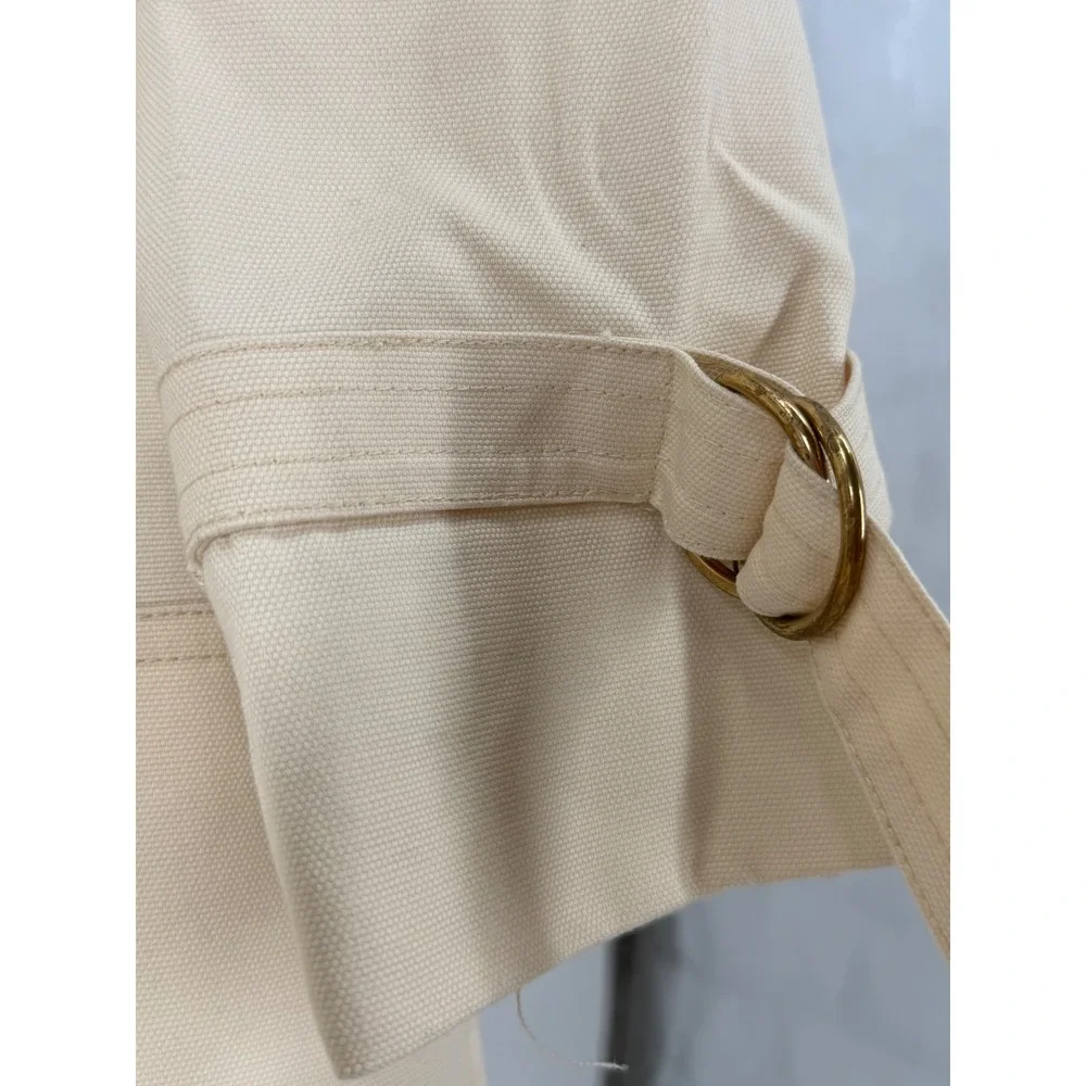 VTG London Fog Misty Harbor Wish Cream Yachtsman‎ Cloth Nautical Trench Coat 10